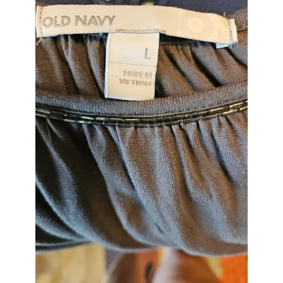 Old Navy Tank with Cinch Waist and Embellished Neckline - Size L - Picture 3 of 3